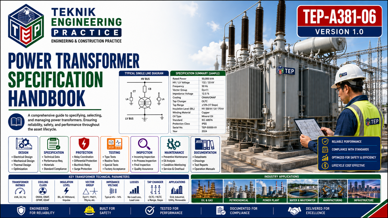 Thumbnail for TEP-A381-06 POWER TRANSFORMER SPECIFICATION HANDBOOK