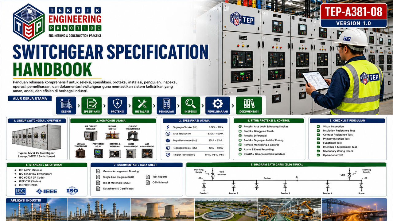 Thumbnail for TEP-A381-08 SWITCHGEAR SPECIFICATION HANDBOOK